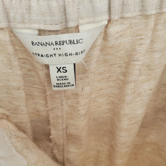 NWOT Linen Blend Banana Republic High Rise Relaxed Fit Pant XS - Picture 7 of 10